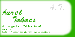 aurel takacs business card